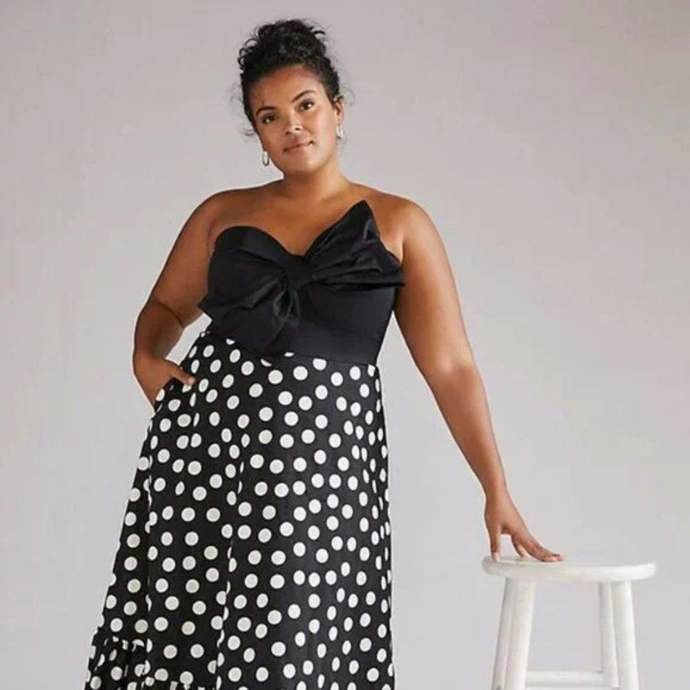 ANTHROPOLOGIE Bow-Tie Maxi Dress new - Picture 2 of 4